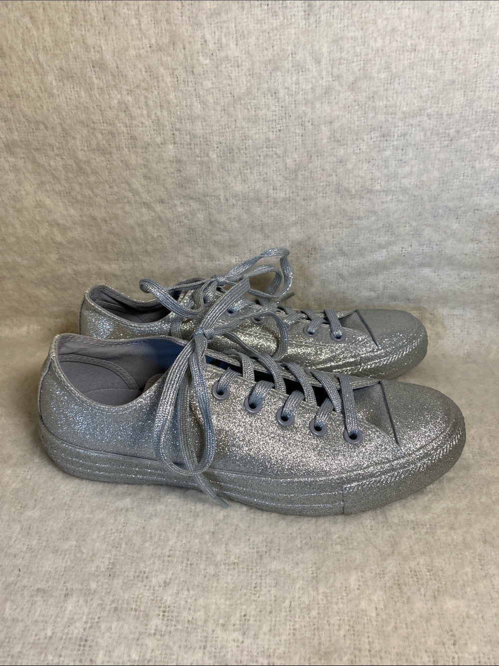 Converse Silver Glitter Low-Top Women's Sneakers